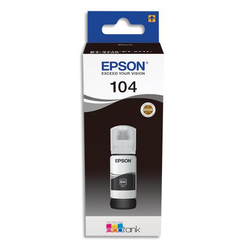 EPSON Bouteille Jet d'Encre 104 EcoTank Black (T00P1) - C13T00P140 (dont eco-taxe de 0,02 €)