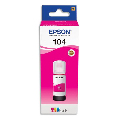 EPSON Bouteille Jet d'Encre 104 EcoTank Magenta (T00P3) - C13T00P340 (dont eco-taxe de 0,02 €)