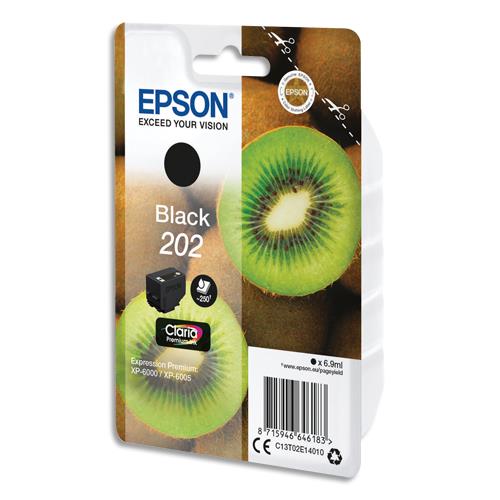 EPSON Cartouche Jet d'Encre Claria Premium Black ''Kiwi'' 202 (T02E1) - C13T02E14010 (dont eco-taxe de 0,01 €)