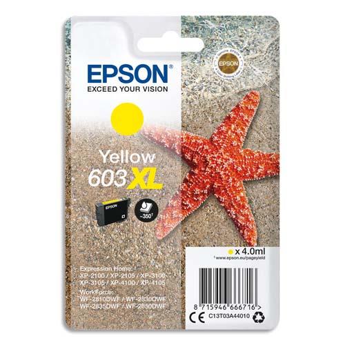 EPSON Cartouche Jet d'Encre Yellow XL ''Etoile de Mer'' 603 (T03A4) - C13T03A44010 (dont eco-taxe de 0,01 €)