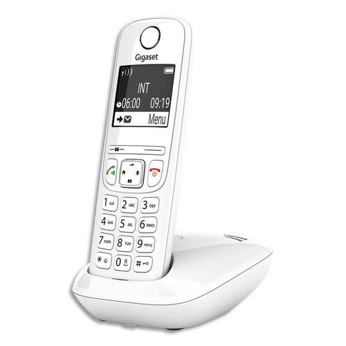 GIGASET Téléphone sans fil AS690 Blanc AS690BLC Solo sans répondeur (dont eco-taxe de 0,08 €)