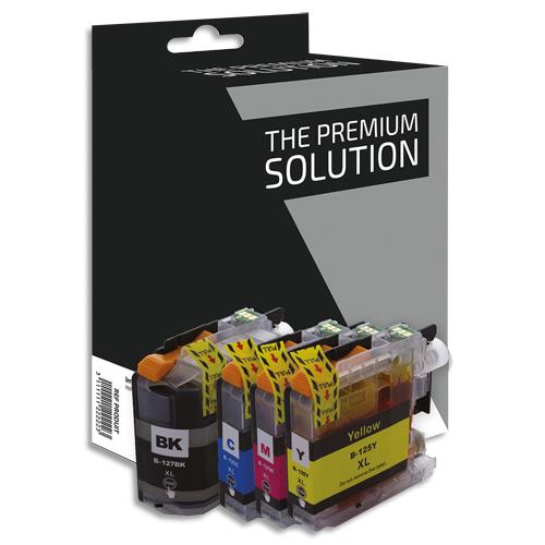 PSN P/4 Cartouche compatible jet d'encre noir cyan magenta jaune Brother LC125/127, B8B127XL/125XLXL (dont eco-taxe de 0,10 €)
