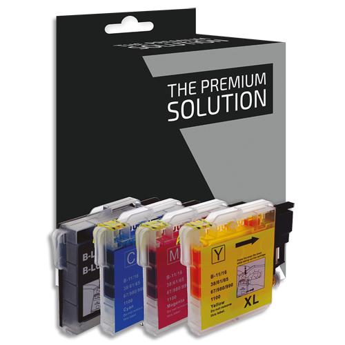 PSN Cartouche compatible jet d'encre noir cyan magenta jaune Brother LC980/LC1100, B8B980/1100B/CLXL (dont eco-taxe de 0,10 €)