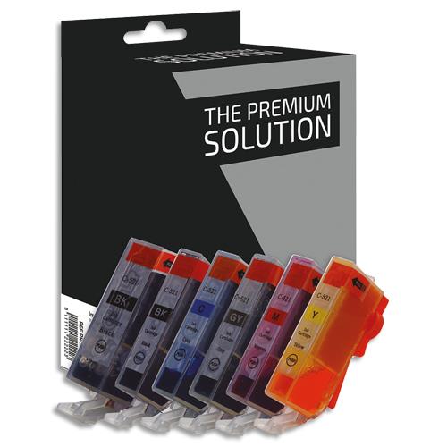 PSN P/4 Cartouche compatible jet d'encre NCMJ photo Canon PGI-520 / CLI-521, B8C520/521B/CLR (dont eco-taxe de 0,10 €)