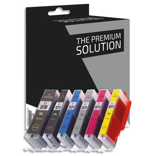 PSN P/4 Cartouche compatible jet d'encre NCMJ photo Canon 570PGBXL / 571XL, B8C570XL/571XLB/CL (dont eco-taxe de 0,10 €)