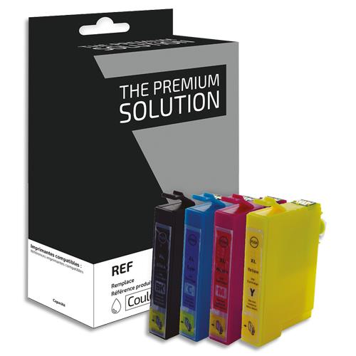 PSN Cartouche compatible jet d'encre noir cyan magenta jaune Epson T1636 - Stylo plume, B8E163B/CLXL (dont eco-taxe de 0,10 €)