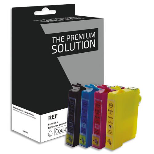 PSN Cartouche compatible jet d'encre noir cyan magenta jaune Epson T1816 - Pâquerette, B8E181B/CLXL (dont eco-taxe de 0,10 €)