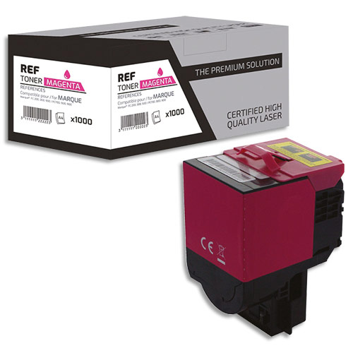 PSN Cartouche compatible laser magenta Lexmark 80C2XM0, L1-LT802XXM (dont eco-taxe de 0,06 €)