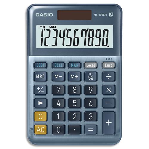 CASIO Calculatrice de bureau 10 chiffres CSCALMS-100EM (dont eco-taxe de 0,02 €)