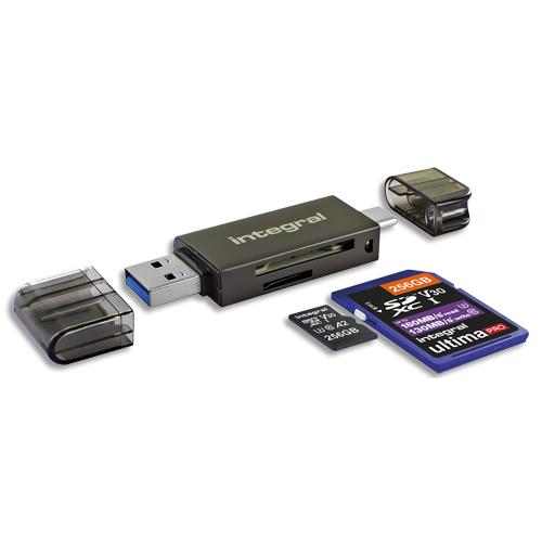 INTEGRAL Lecteur de carte USB 3.0 INCRUSB3.0ACSDMSDA2 (dont eco-taxe de 0,01 €)