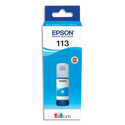 EPSON Bouteille d'encre 113 Cyan (T06B2) C13T06B240 (dont eco-taxe de 0,02 €)