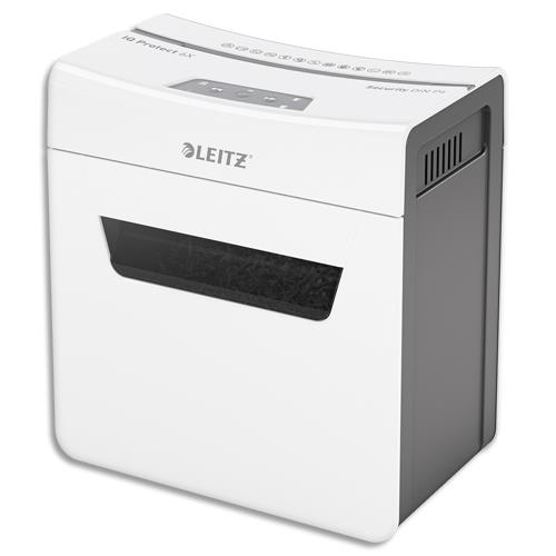 LEITZ Destructeur de documents IQ Protect 6X, P-4, coupe croisée, 4x28mm, 6 feuilles, 10L, 80900000 (dont eco-taxe de 0,71 €)