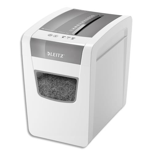 LEITZ Destructeur de documents IQ Protect 8X P-4, coupe croisée, 8 feuilles, 14 litres, 80910000 (dont eco-taxe de 0,71 €)