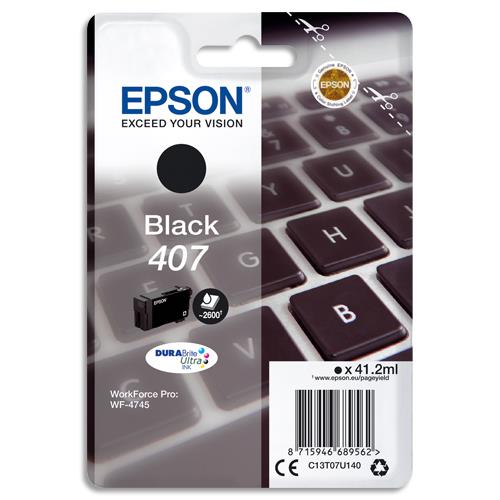 EPSON Cartouche Jet d'Encre Black L ''Clavier'' WF-4745 Series (T07U1) - C13T07U140 (dont eco-taxe de 0,02 €)