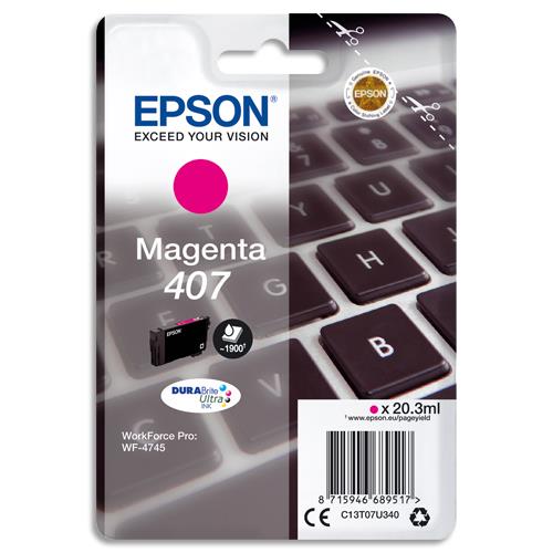 EPSON Cartouche Jet d'Encre Magenta L ''Clavier'' WF-4745 Series (T07U3) - C13T07U340 (dont eco-taxe de 0,02 €)