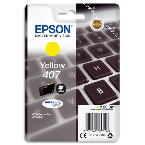 EPSON Cartouche Jet d'Encre Yellow L ''Clavier'' WF-4745 Series (T07U4) - C13T07U440 (dont eco-taxe de 0,02 €)