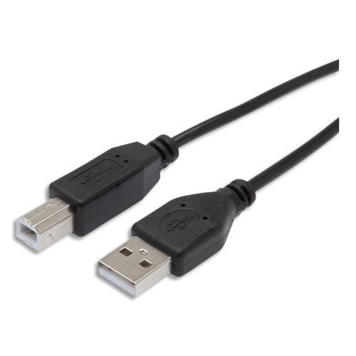APM Cordon imprimante USB-A vers USB-B Mâle/Mâle USB2.0 PC/Mac 1,80m 570300 (dont eco-taxe de 0,02 €)