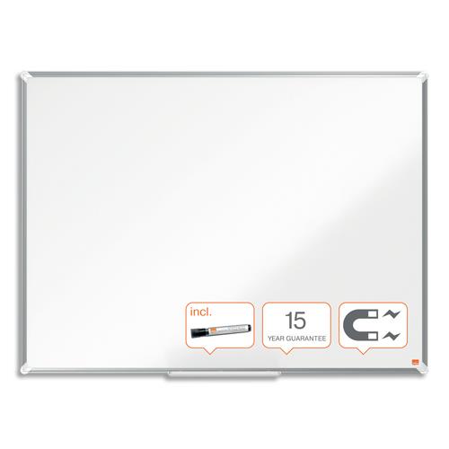 NOBO Tableau blanc acier laqué Premium Plus, 1200 x 900 mm (dont eco-taxe mobilier de 0,62 €)