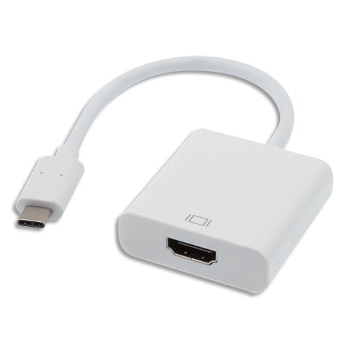 APM Adaptateur USB 3.1 Type-C Mâle / HDMI Femelle 15cm Blanc 590478 (dont eco-taxe de 0,02 €)