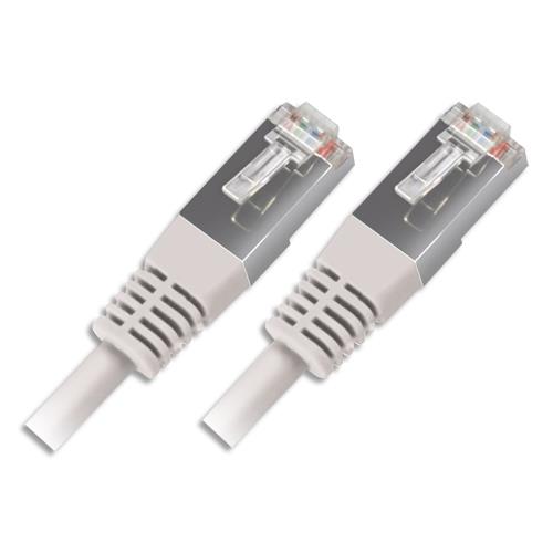 APM Câble RJ45 Blindé Catégorie 6 F-UTP 4P 5m Blanc 560348 (dont eco-taxe de 0,02 €)