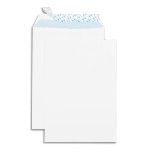 GPV Boîte de 250 pochettes auto-adhésives vélin Blanc 90g format 229x324 C4