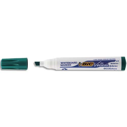 BIC Velleda 1751 ECOlutions Feutres pour Tableau Blanc Effaçables à Sec à Pointe Moyenne Biseautée - Vert