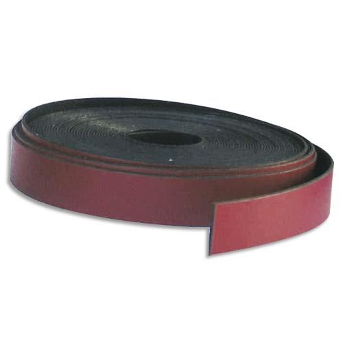 BI-OFFICE Ruban magnétique Rouge, à découper - Dimensions : 1 cm x 5 m