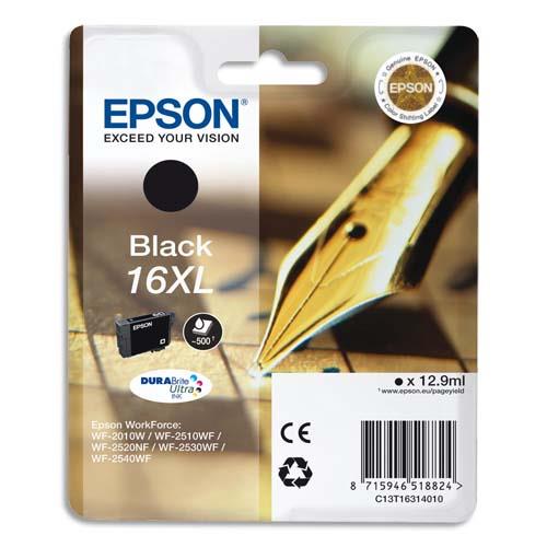 [133657] EPSON Cartouche Jet d'Encre DURABrite Ultra Noir XL ''Stylo à plume'' 16 (T1631) - C13T16314012 (dont eco-taxe de 0,01 €)