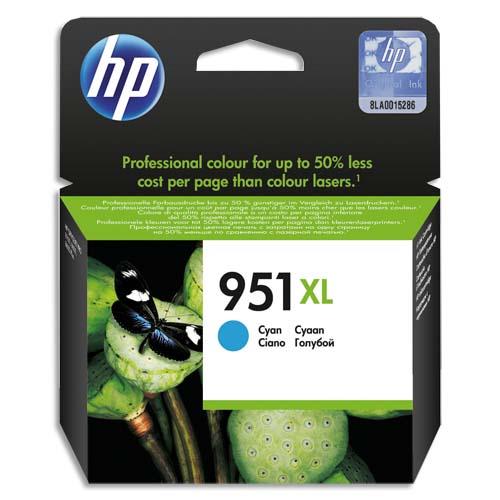 [535620] HP 951XL Cartouche d'Encre Cyan grande capacité Authentique (CN046AE) (dont eco-taxe de 0,02 €)