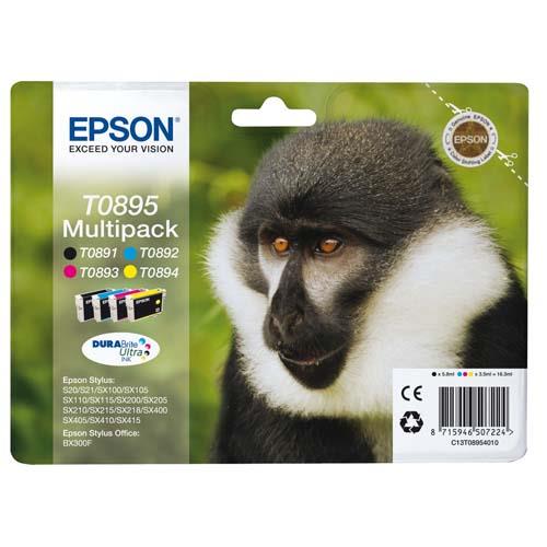 [136570] EPSON Multipack Jet d'Encre Singe (T0895) C13T08954010 (dont eco-taxe de 0,02 €)