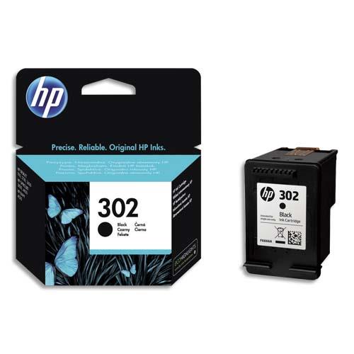 [704367] HP 302 Cartouche d'Encre Noire Authentique (F6U66AE) (dont eco-taxe de 0,02 €)
