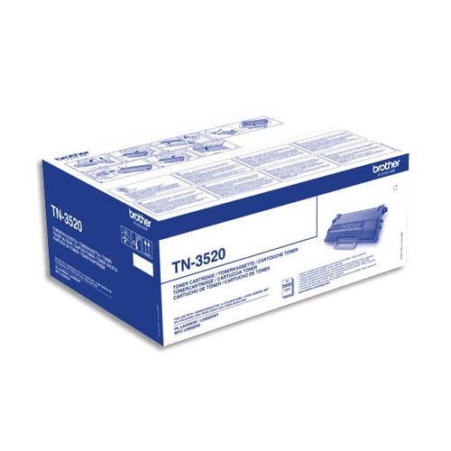 [705365] BROTHER Cartouche Laser Noir ultra haute capacité TN3520 (dont eco-taxe de 0,20 €)
