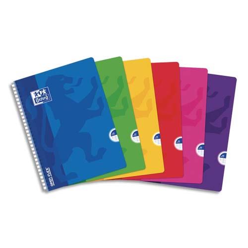 [139774] OXFORD Cahier OpenFlex spiralé 100 pages 21x29,7cm grands carreaux Seyès. Couverture polypro