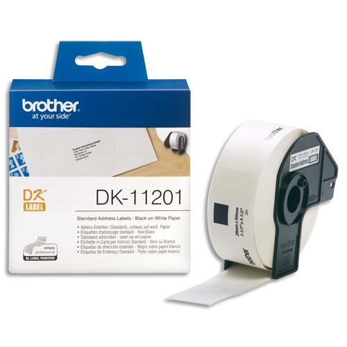 [744700] BROTHER Rouleau de 400 étiquettes prédécoupées d'adessage 29x90mm DK11201