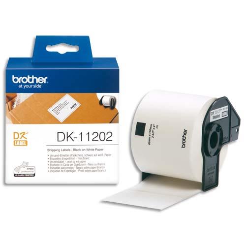 [744727] BROTHER Rouleau de 300 étiquettes prédécoupées d'expédition 62x100mm DK11202