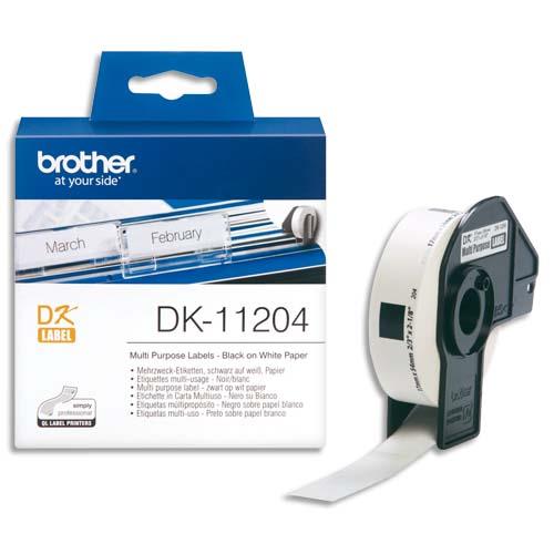 [744735] BROTHER Rouleau de 400 étiquettes prédécoupées multi-usage 17x54mm DK11204