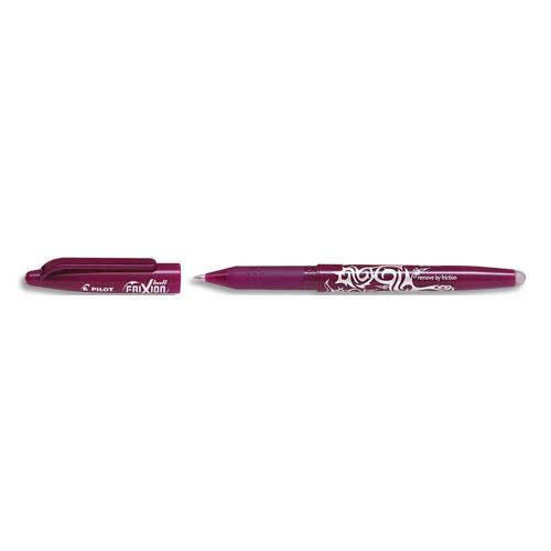 [436349] PILOT Roller effaçable à encre thermosensible FriXion Ball 07mm. Rechargeable. Encre rouge bordeaux
