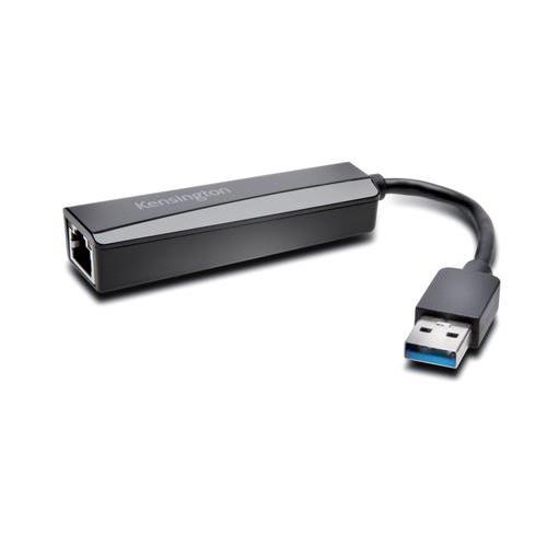 [447771] KENSINGTON Adaptateur Ethernet USB-A 3.0 UA0000E — Noir K33981WW (dont eco-taxe de 0,02 €)