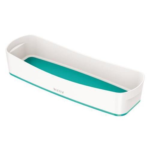 [449129] LEITZ Bac de rangement MYBOX long sans couvercle en ABS. Coloris Blanc fond Menthe