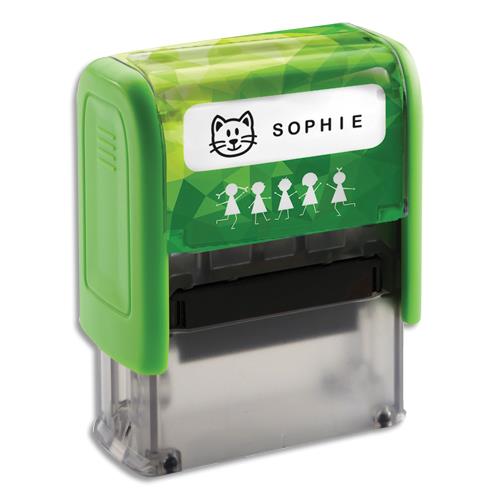 [450545] TRODAT Tampon Je marque mes affaires inclus lettres, dessins,étiquettes,bande themo,cassette encre noire