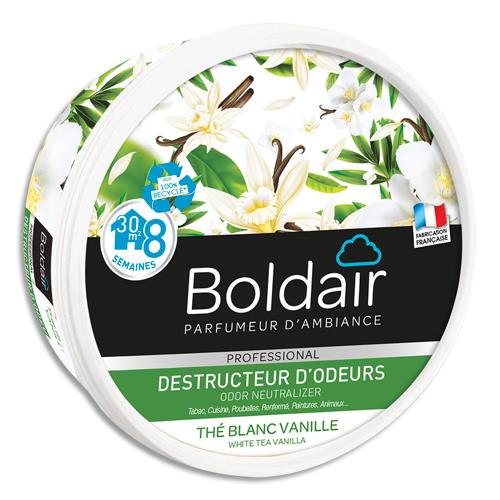 [450768] BOLDAIR Pot 300g Gel destructeur d'odeurs parfum Thé blanc vanille