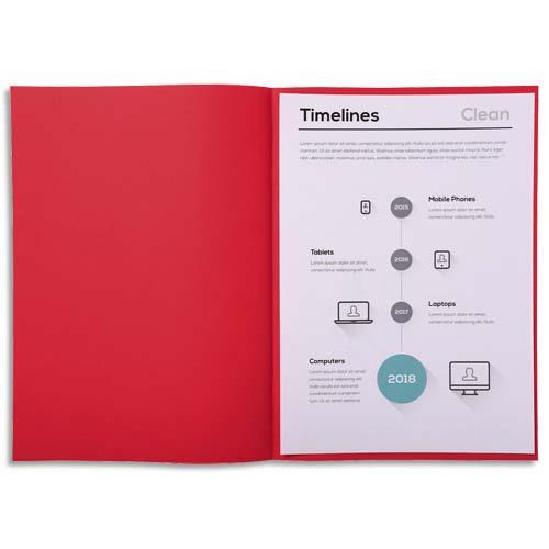 [195464] EXACOMPTA Paquet de 250 sous-chemises SUPER 60 en carte 60 grammes coloris Rouge