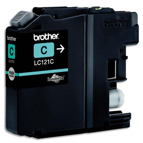 [211709] BROTHER Cartouche Jet d'encre Cyan LC121C (dont eco-taxe de 0,01 €)