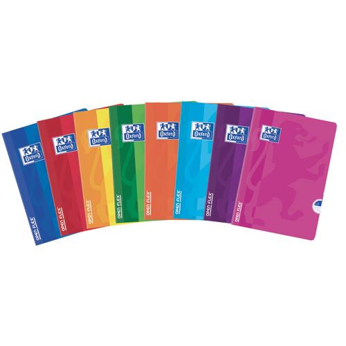 [017088] OXFORD Cahier piqûre OpenFlex 96 pages grand format 21x29,7cm grands carreaux Seyès. Couverture polypro.