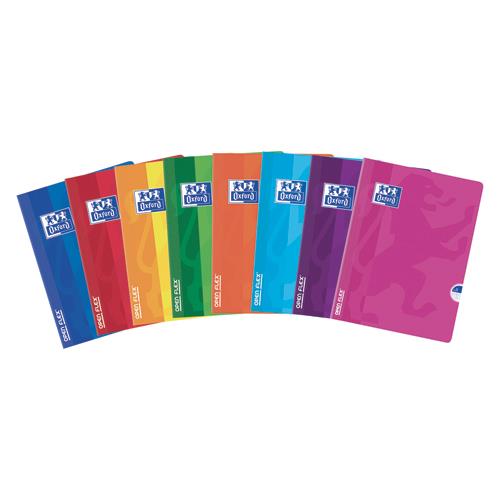 [017095] OXFORD Cahier piqûre OpenFlex 96 pages grand format 24 x 32 cm grands carreaux Seyès. Couverture polypro