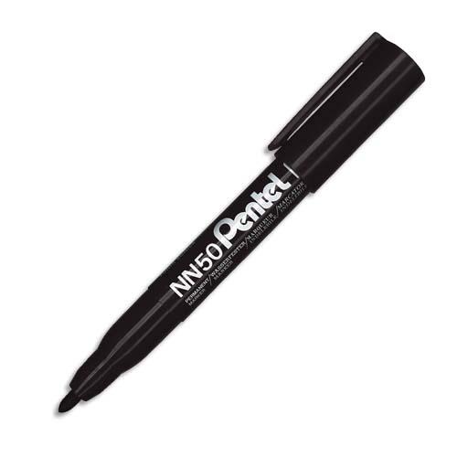 [258810] PENTEL Marqueur permanent pointe ogive corps plastique encre Noire formule écologique NN50