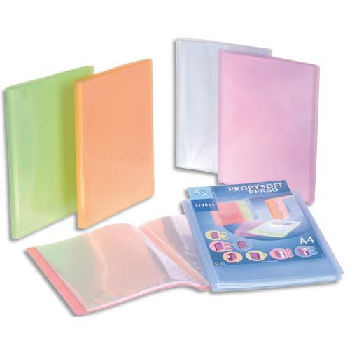 [041517] VIQUEL Protège-documents personnalisable 60 vues, 30 pochettes PROFYSOFT coloris assortis