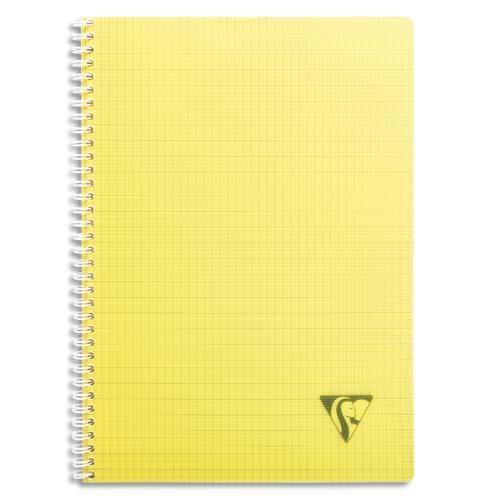 [042083] CLAIREFONTAINE Cahier Linicolor spirale polypropylène 180 pages 5x5 format 21x29,7cm. Coloris assortis