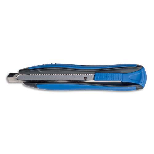 [264622] MAPED Cutter métal et plastique lame 9 mm autobloquante Zenoa Sensitiv Bleu 086010