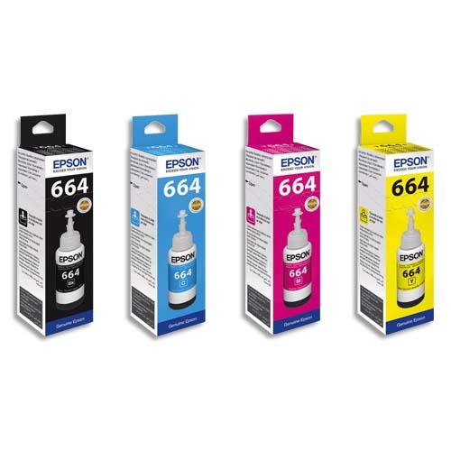 [267321] EPSON Bouteille Jet d'Encre 664 Ecotank Cyan (T6642) - C13T664240 (dont eco-taxe de 0,02 €)